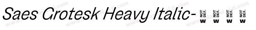 Saes Grotesk Heavy Italic字体转换